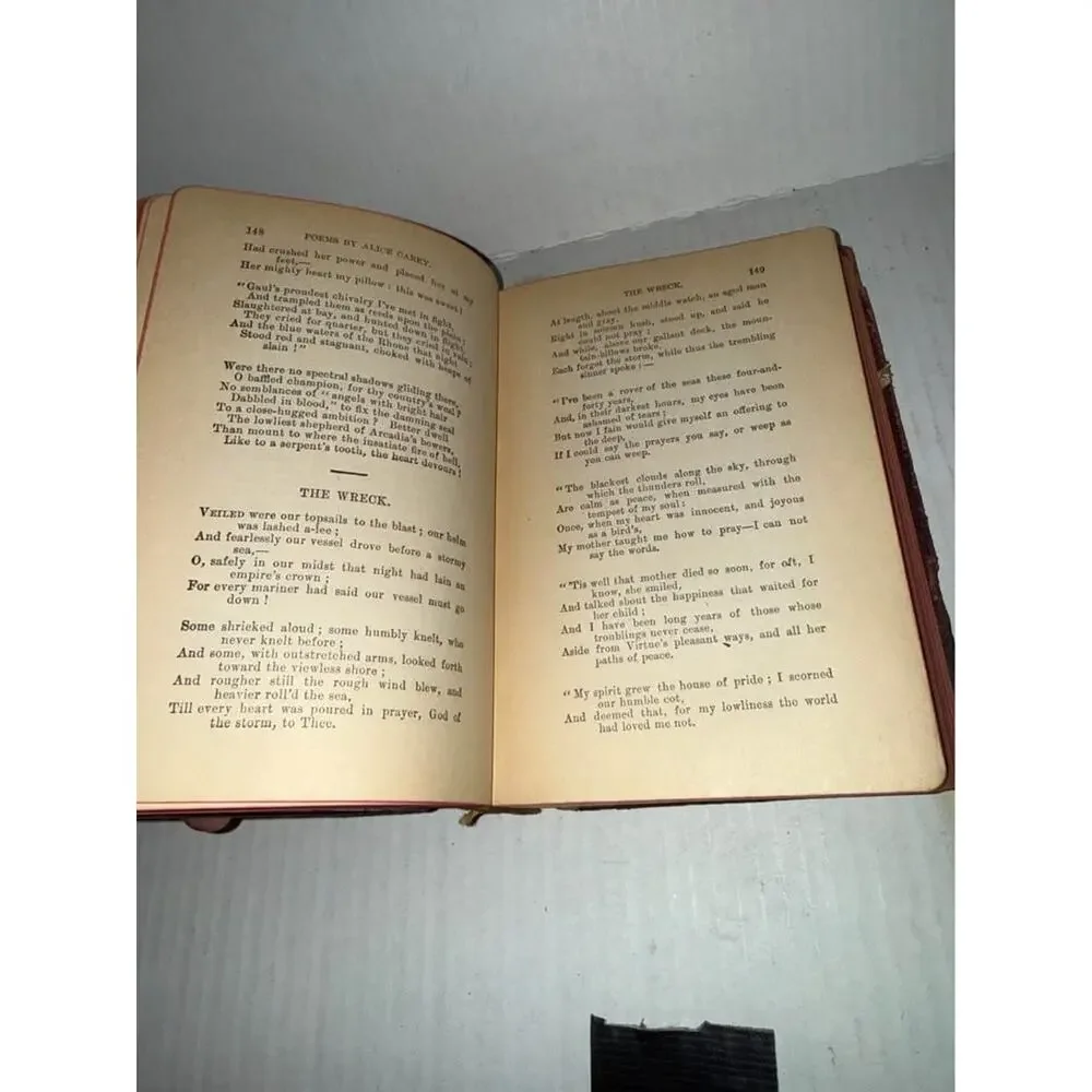 Poems book of Alice and Phoebe Cary (Leather)